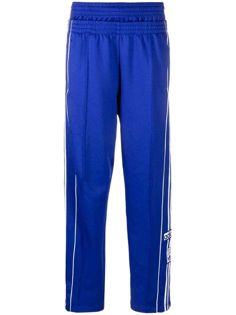 adidas high waist pants blauw|Blue .